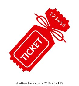 Ticket invitation icon, ticket gift – stock vector