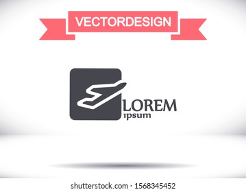 Ticket isolated minimal single flat icon for application and info-graphic. Airplane ticket vector icon for web sites and mobile minimalistic flat design. plane тиккет vector
