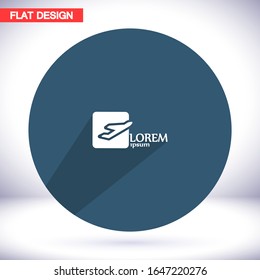 Ticket isolated minimal single flat icon for application and info-graphic. Airplane ticket vector icon for web sites and mobile minimalistic flat design. 