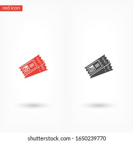 Ticket isolated minimal single flat icon for application and info-graphic. Airplane ticket vector icon for web sites and mobile minimalistic flat design. plane тиккет vector