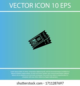 Ticket isolated minimal single flat icon for application and info-graphic. Airplane ticket vector icon for web sites and mobile minimalistic flat design. plane тиккет vector