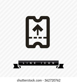 ticket isolated minimal single flat linear icon. Entry line vector icon for websites and mobile minimalistic flat design.