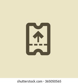 ticket isolated minimal single flat linear icon. Entry line vector icon for websites and mobile minimalistic flat design.