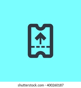 ticket isolated minimal single flat linear icon. Entry line vector icon for websites and mobile minimalistic flat design.