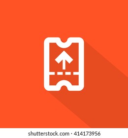 ticket isolated minimal single flat linear icon. Entry line vector icon for websites and mobile minimalistic flat design.