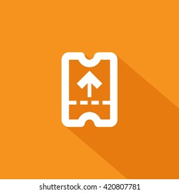 ticket isolated minimal single flat linear icon. Entry line vector icon for websites and mobile minimalistic flat design.