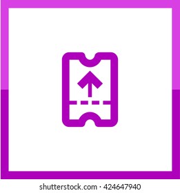 ticket isolated minimal single flat linear icon. Entry line vector icon for websites and mobile minimalistic flat design.