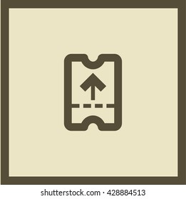 ticket isolated minimal single flat linear icon. Entry line vector icon for websites and mobile minimalistic flat design.