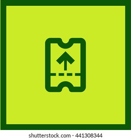 ticket isolated minimal single flat linear icon. Entry line vector icon for websites and mobile minimalistic flat design.