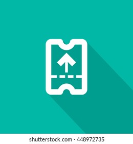 ticket isolated minimal single flat linear icon. Entry line vector icon for websites and mobile minimalistic flat design.