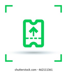 ticket isolated minimal single flat linear icon. Entry line vector icon for websites and mobile minimalistic flat design.