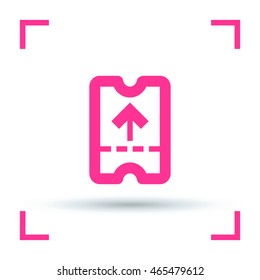 ticket isolated minimal single flat linear icon. Entry line vector icon for websites and mobile minimalistic flat design.