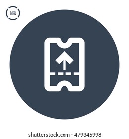ticket isolated minimal single flat linear icon. Entry line vector icon for websites and mobile minimalistic flat design.