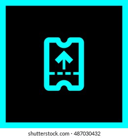 ticket isolated minimal single flat linear icon. Entry line vector icon for websites and mobile minimalistic flat design.