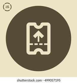 ticket isolated minimal single flat linear icon. Entry line vector icon for websites and mobile minimalistic flat design.