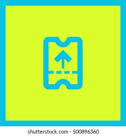 ticket isolated minimal single flat linear icon. Entry line vector icon for websites and mobile minimalistic flat design.