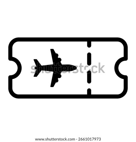 Ticket isolated minimal single flat linear icon for application and info-graphic. World line vector icon for websites and mobile minimalistic flat design. Vector illustration