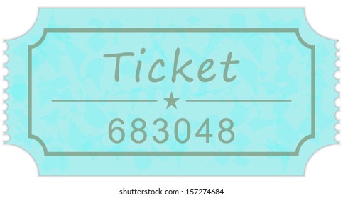 ticket isolated on a white background