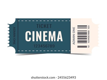  Ticket isolated on white background. Vector. Movie, theater, concert, play, performance, party, event, festival ticket realistic template set. Ticket icon for website.