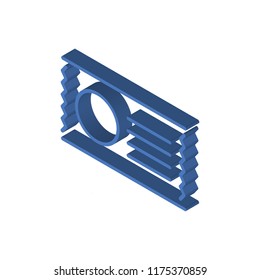 Ticket isometric left top view 3D icon