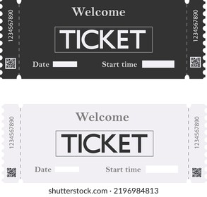 diseño de entradas en blanco y negro
