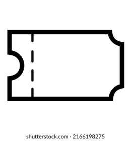 Ticket line art. Outline ticket icon. vector. ticket icon. 