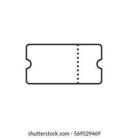 Ticket Line Art. Outline Ticket Icon. Vector