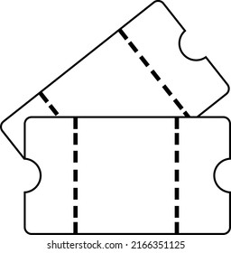 Ticket line art two things tilted