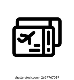 ticket line icon. Clean and minimalist vector icon for websites, mobile apps, presentations, and logos. Fully scalable and customizable for any project.