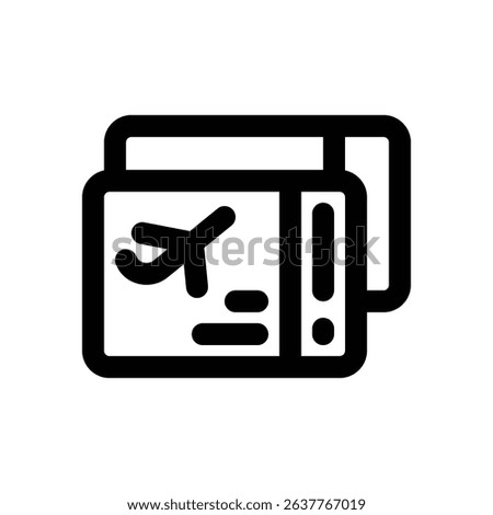 ticket line icon. Clean and minimalist vector icon for websites, mobile apps, presentations, and logos. Fully scalable and customizable for any project.