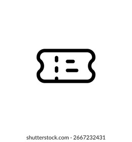 ticket line icon is designed in an easily recognizable style. It's suitable for a variety of visual needs, such as digital media or other graphic design projects