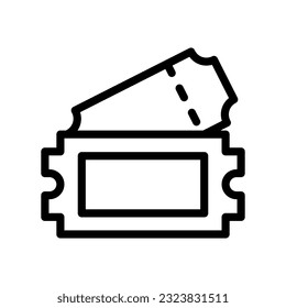 ticket line icon illustration vector graphic