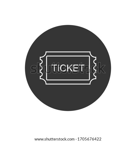 Ticket line Icon. Pass, Permission or Admission Symbol, Vector Illustration & Logo Template. Presented in Glyph Style for Design & Websites, Presentation or Mobile Apps