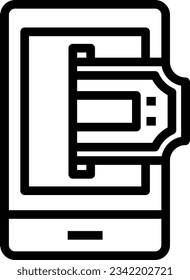 Ticket Line Icon - Single Icon, Vector