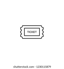 Ticket line icon vector