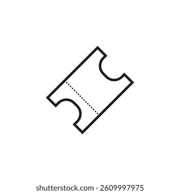 Ticket line icon vector on white background