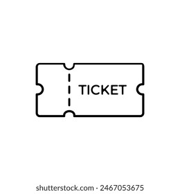 Ticket Line Style Icon Design