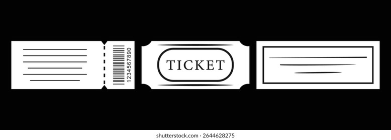 Ticket Line Style Icon Design