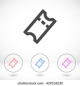 ticket . line vector icon