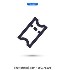 ticket . line vector icon