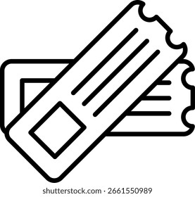 Diseño de icono de Vector de línea de boletos