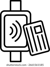 Ticket Line vector Icon Design