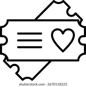 Diseño de icono de Vector de línea de boletos