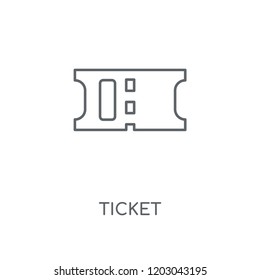 Ticket linear icon. Ticket concept stroke symbol design. Thin graphic elements vector illustration, outline pattern on a white background, eps 10.