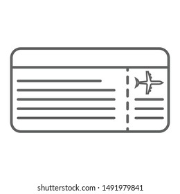 Ticket .linear style sign for mobile concept and web design. simple line vector set icon.