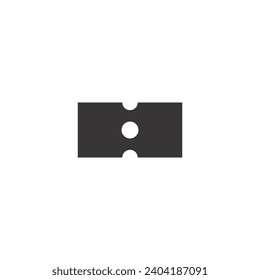Ticket logo in black with blank background