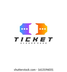 Ticket logo design concept vector, Template, Creative design, Icon symbol