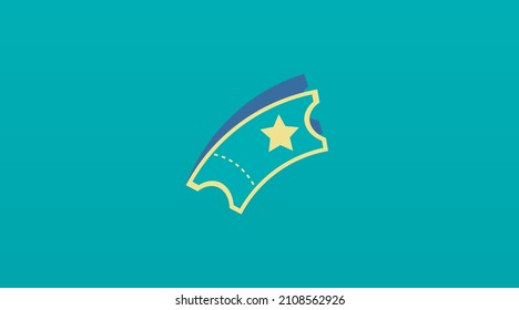 Ticket Logo Design Concept Vector