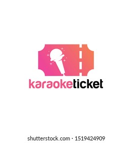 Ticket Logo Design Vector Template
