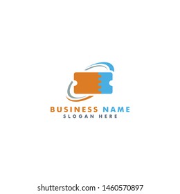 ticket logo icon template design - vector